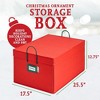 Hold N' Storage - Christmas Ornament Storage Container Box with Dividers - Stores up to 72-3" Ornaments with 3 Removable Trays with Separators - Red - 3 of 4