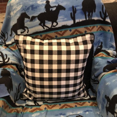 Modern Farmhouse Pillow Covers 18x18 Set of 4, Black Buffalo Plaid Che –  PANDICORN