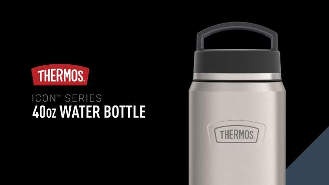 Thermos 40oz Stainless Steel Wide Mouth Hydration Bottle, 2 of 10, play video