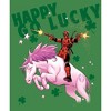 Women's Marvel St. Patrick's Day Happy Go Lucky Deadpool Racerback Tank Top - 2 of 4
