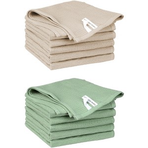 Unique Bargains Solid Color Cotton Waffle Weave Drying Absorbent Kitchen Towels - 1 of 4