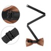 INSPIRE CHIC Men's PU leather Pre-tied Adjustable Bow Tie - 2 of 4