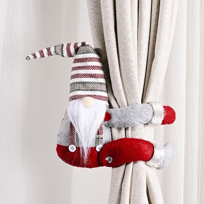 Christmas Decorations Striped Hat Forest Old Man Side Hug Curtain Door Curtain Buckle(Long Beard)