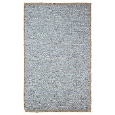 Hand-Woven Braided Leather, Cotton, and Jute Modern Indoor Area Rug by Blue Nile Mills