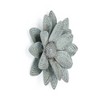 Brewster Shasta Green Floral Metal Wall Art: Oxidized Iron, Botanical Sculpture, 18.5" Decor - 4 of 4