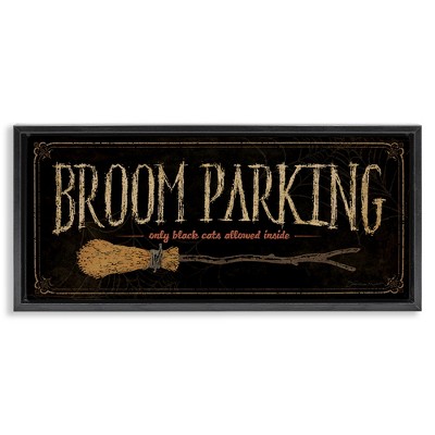 Stupell Industries Broom Parking Black Cats Allowed, 25" x 11"