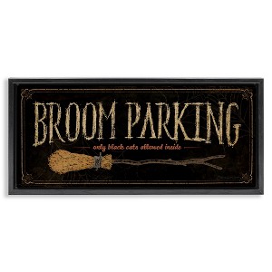 Stupell Industries Broom Parking Black Cats Allowed, 25" x 11" - 1 of 4