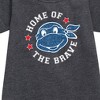 Girls' - Teenage Mutant Ninja Turtles - Born Raised Usa Graphic Short Sleeve Fleece Dress - 2 of 3