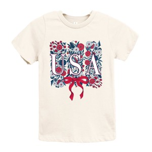The Juniper Shop USA Floral Coquette Youth Short Sleeve Tee - 1 of 4