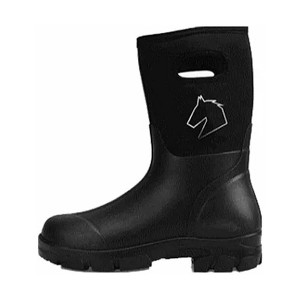 Master Rancher Work or Farm Boots Unisex Men's 10 Women's 12 Impervious to Water Heavy Duty Molded Rubber Sole for Rugged Terrain, Black - 1 of 4