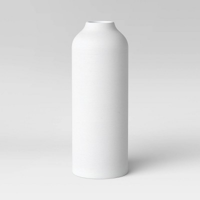 14&#34; x 5&#34; Textured Ceramic Vase White - Project 62&#8482;