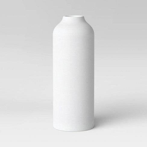 14x5 Textured Ceramic Vase White - Threshold™