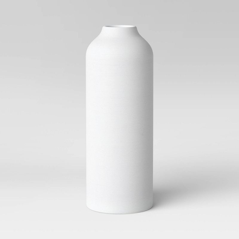 Textured Ceramic Vase White - Threshold™, 1 of 10