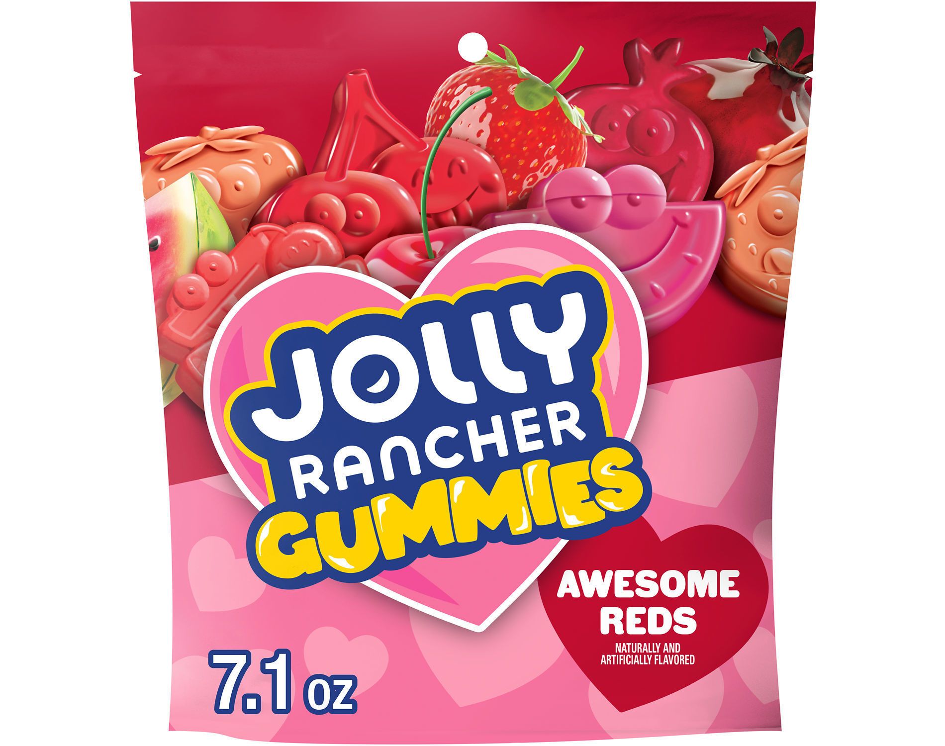 Jolly Rancher Awesome Reds Valentine's Day Gummy Candy Pouch - 7.1oz