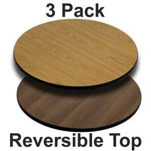 Flash Furniture 3 Pack 30'' Round Table Top with Reversible Laminate Top - 1 of 1