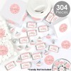 Big Dot of Happiness Pink Rose Gold Birthday - Happy Birthday Party Candy Favor Sticker Kit - 304 Pieces - 2 of 4