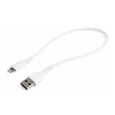 StarTech Durable USB-A to Lightning Cable (12-Inch, White)