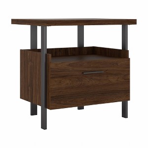 Architect 1 Drawer File Cabinet Modern Walnut - Bush Furniture: Home Office Storage, Industrial Design - 1 of 4