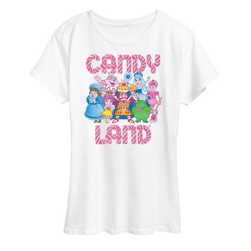 Women's Candy Land Character Group Short Sleeve Graphic T-shirt - White ...