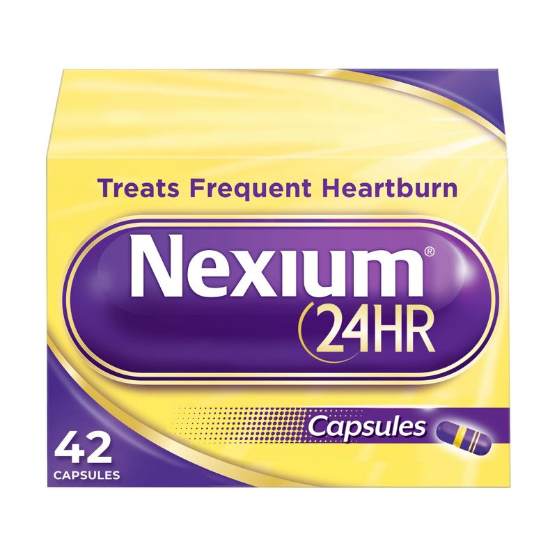 Nexium 24HR Delayed Release Heartburn Relief Capsules - Esomeprazole Magnesium Acid Reducer, 1 of 10