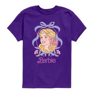 Boys' - Barbie - Portrait Floral Bow Short Sleeve Graphic T-Shirt - 1 of 3