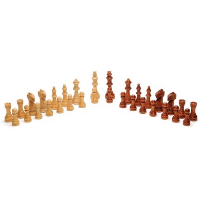 Traditional Staunton Wooden Chess Pieces Set, 3.75 inch King