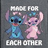 Men's - Lilo and Stitch - Made For Each Other Long Sleeve Graphic T-Shirt - 2 of 4