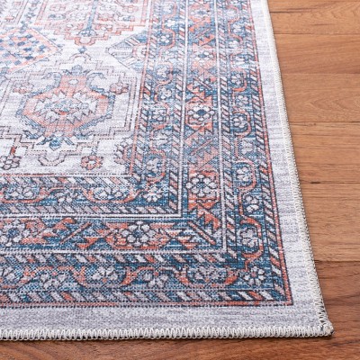 Serapi Ivory and Rust 8' x 10' Hand-knotted Washable Area Rug