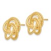 Black Bow Jewelry 18mm Polished and Twisted Love Knot Earrings in 14k Yellow Gold - 2 of 4