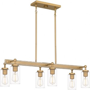 Quoizel Lighting Kelleher 6 - Light Pendant in  Nouveau Painted Weathered Brass - 1 of 4