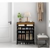 Shoe Cabinet with Doors 5 Tiers Shoe Storage Cabinet with Motion Sensor Night Light&Adjustable Shelves Modern Shoe Organizer Storage white - 4 of 4