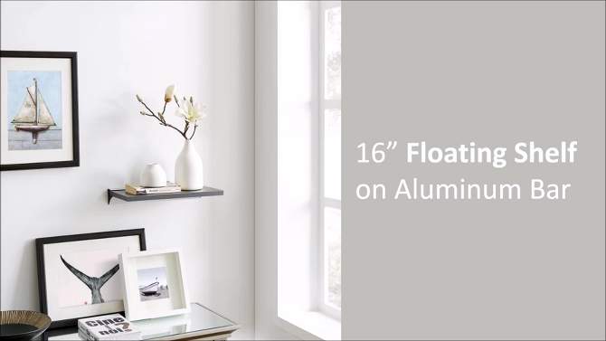 Floating Wall Shelf with Aluminum Bar - Danya B., 2 of 9, play video