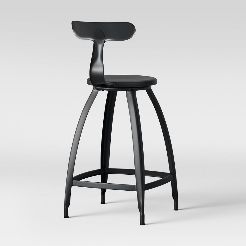 Seidler Architect Industrial Counter Height Barstool Black - Project 62&#8482;, 4 of 6