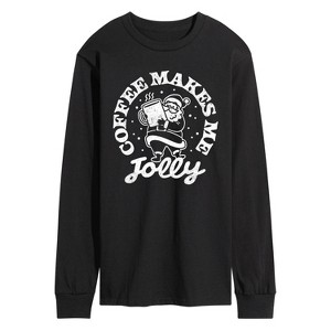 Men's - Instant Message - Coffee Makes Me Jolly Long Sleeve Graphic T-Shirt - 1 of 4
