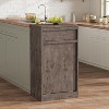 Collapsible Trash Can Cabinet with Storage Drawer - 38L Capacity, 30-Degree Tilt Door, Anti-Tip Design, Pet-Proof Kitchen/Office Waste Bin Organizer - 2 of 4