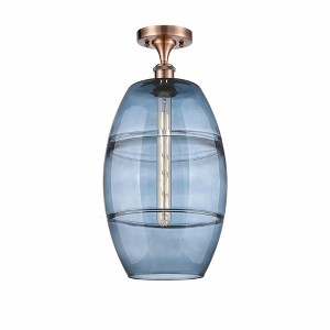 Vaz - 1 Light Semi-Flush Mount In Industrial Style-19.75 Inches Tall and 10 Inches Wide - 1 of 1