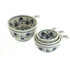 Blue Rose Polish Pottery M1720 Manufaktura Measuring Cup Set - 1 of 2