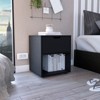 TIRAMISUBEST Light Gray Nightstand with Sliding Drawer, Modern Bedroom Storage - 3 of 4