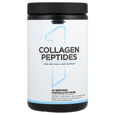 Rule One Proteins Collagen Peptides + Vitamin C and Hyaluronic Acid, Chocolate Fudge, 8.82 oz (250 g)