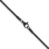 Chisel Stainless Steel Polished Black IP-plated 1.7mm 20" Elongated Box Chain - 4 of 4