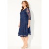 Catherines Women's Plus Size A-Line Embroidered Midi Dress - 4 of 4