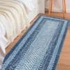 Living Room Rug, Washable Braided Rug, Non Slip Accent Carpet Braided Print, Indoor Rustic Area Rug Border Carpet for Bedroom Home Decor - 3 of 4
