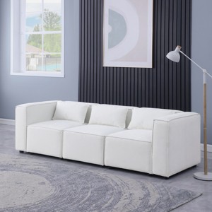 Modular Modern Sofa with Removable Cushions and Versatile Ottoman for Living Room Comfort -3irtyhousy - 1 of 4