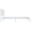 vidaXL Modern White Metal Bed Frame - Double Bed with Headboard, Steel Construction, Extra Underbed Storage Space - 59.1"x78.7" - 4 of 4