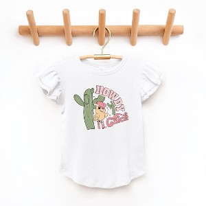 The Juniper Shop Howdy Chick Toddler Flutter Sleeve Tee - 1 of 2