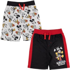 Disney Mickey Mouse Pixar Cars Lion King Pixar Toy Story Simba Pumbaa Timon Woody Fleece 2 Pack Shorts Toddler to Little Kid - 1 of 4