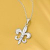 Ross-Simons Italian Sterling Silver Fleur-De-Lis Necklace Size 18 - 4 of 4