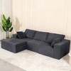 Dexmalle L-Shape Modular Sectional Upholstered Sofa with Pillow,Grey - 2 of 4