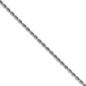 Black Bow Jewelry 2mm 10k White Gold D/C Quadruple Rope Chain Necklace - 1 of 4