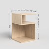 20'' S-Shaped End Table and Bookcase With Open Storage Shelves - Tree City - 4 of 4